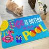 1pc of Summer Beach-themed Doormat, Soft and Comfortable Carpet, Made of Flannel Material, Machine Washable, 15.75*23.62 Inches, Multiple Sizes Availa