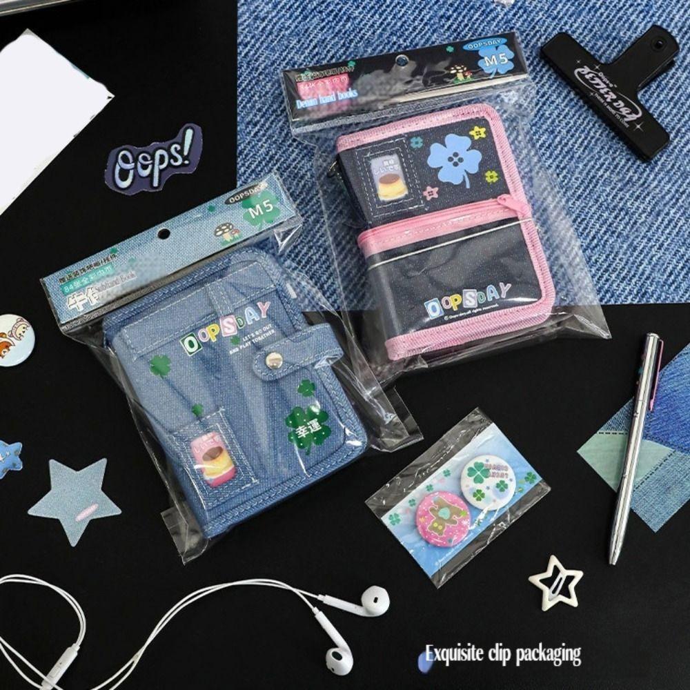 Multi-function DIY Binder Journal Book Y2K Style School Accessories Star Card Holder  Girls Gift