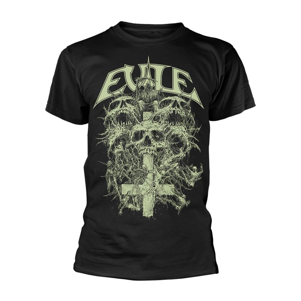 EVILE - RIDDICK SKULL BLACK T-Shirt Small S