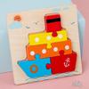 3D Wooden Puzzle Blocks for Toddlers: Educational Snap Fit Toys for Ages 3-6, Boys and Girls