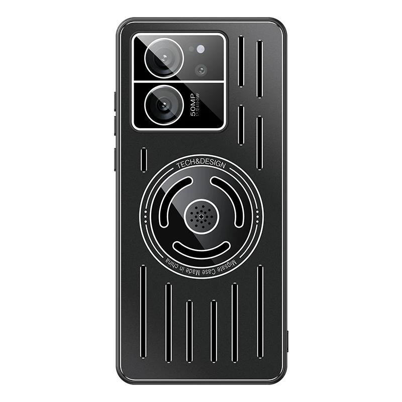 

Чехол для Xiaomi 13T Pro 14ultra с охлаждением и магнитным рассеиванием тепла для Magsafe, жесткий металлический чехол для телефона Mi 14 Ultra 13 14pro, чехол для беспроводной зарядки Xiaomi 13T Pro чёрный