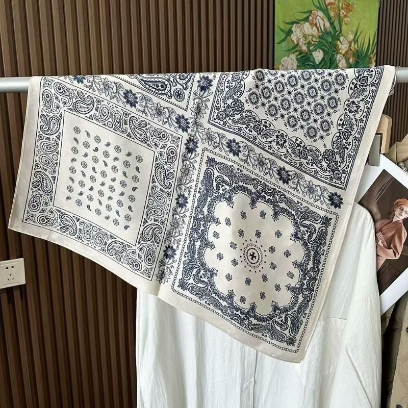 70 silk scarf square scarf high sense fashion versatile professional simulation silk small scarf versatile printed women's silk scarf