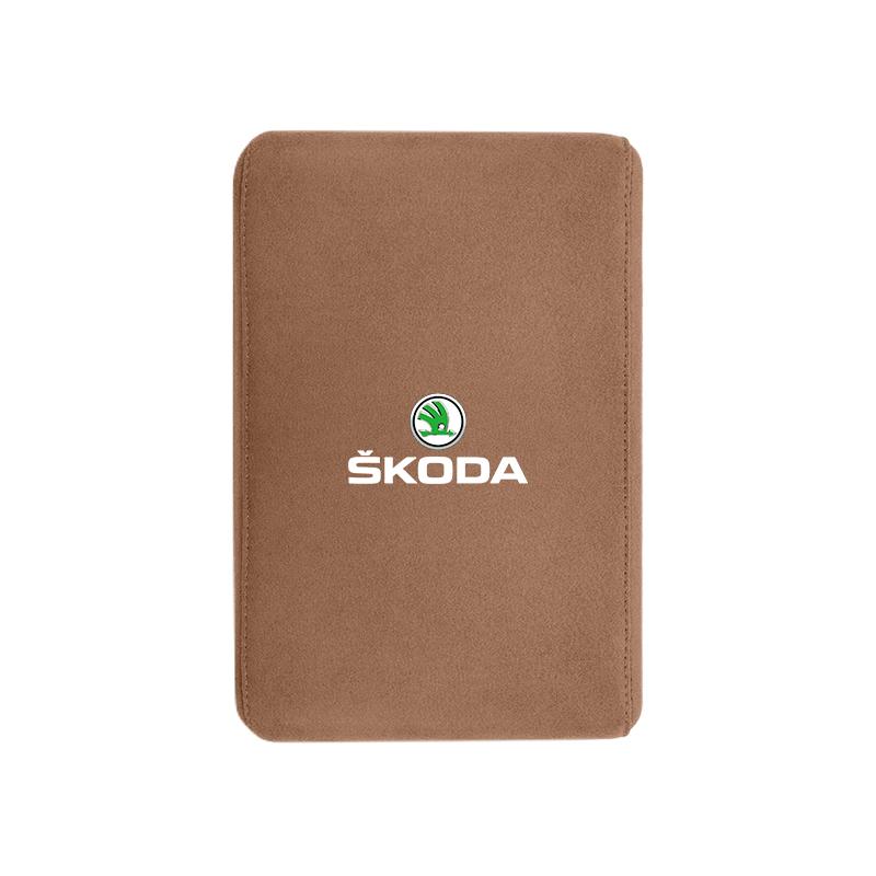 Car Armrest Box Pad Suede Handrail Increase Height Mat For Skoda Octavia A5 Mk3 Fabia Kamiq Kodiaq Karoq Rapid Yeti Superb ScalaTN3