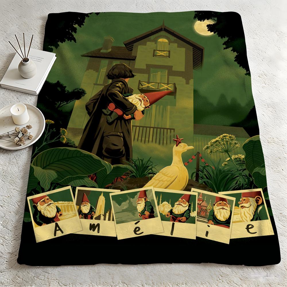 character aameliee Throw Warm Soft Flannel Blanket Multiuse for Sofa Bed Camping Travel Nap