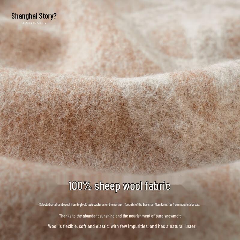 Shanghai Story 100% Wool Jacquard Scarf & Shawl