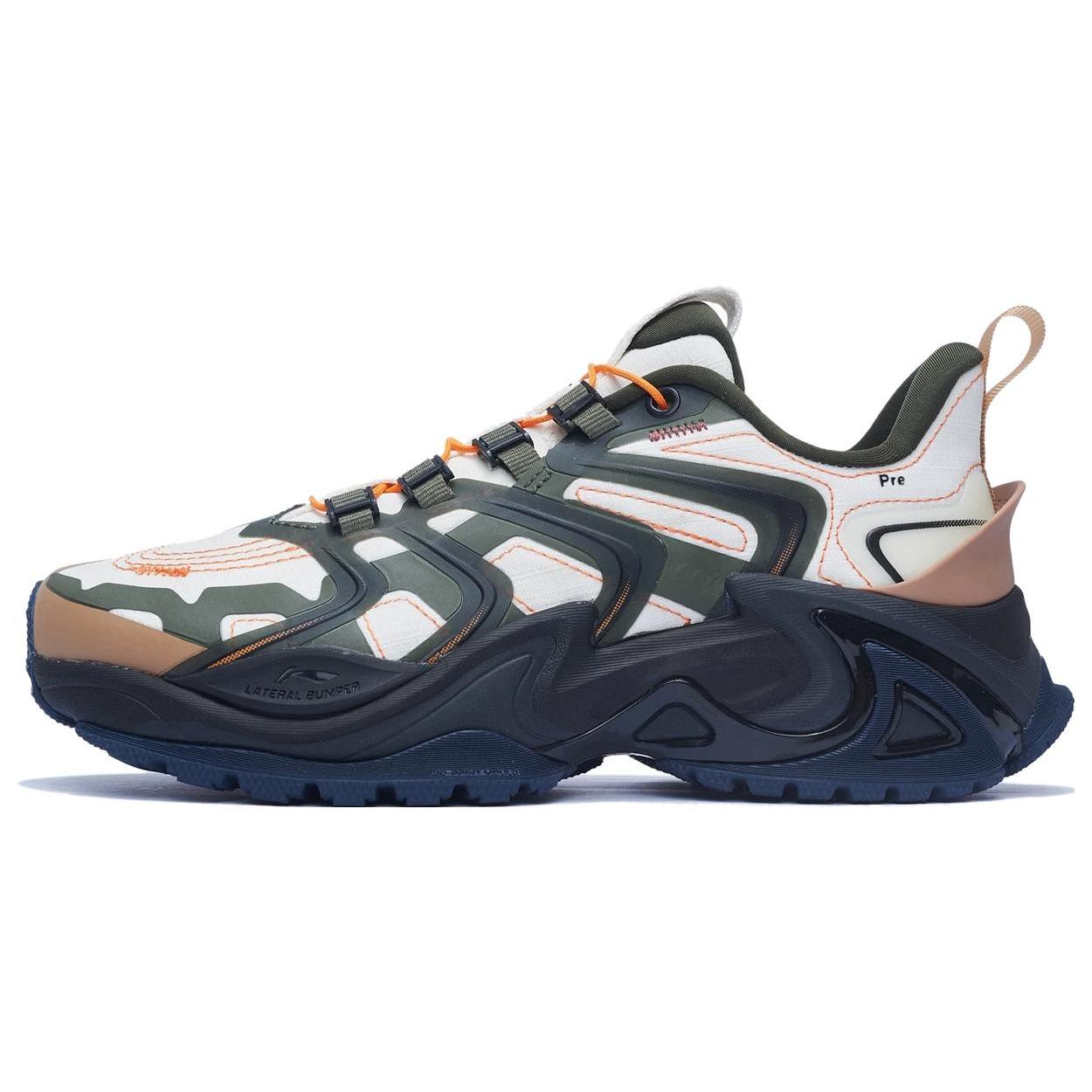 LiNing X Soulland X Claw Ace 3M  Белый Оливковый Синий  Женский AZGS104-5 37