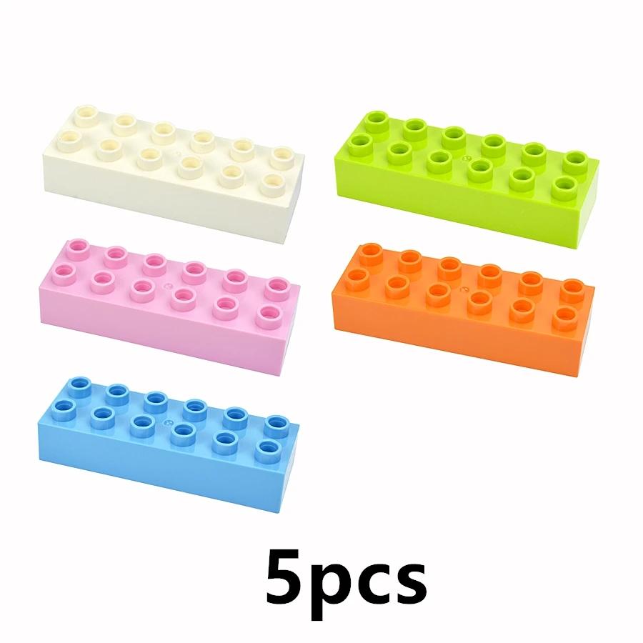 MOC Big Size Bulk Bricks Thick Building Blocks Educational Kid Creative Toys Slope Thin Large Particles Compatible With Duploes