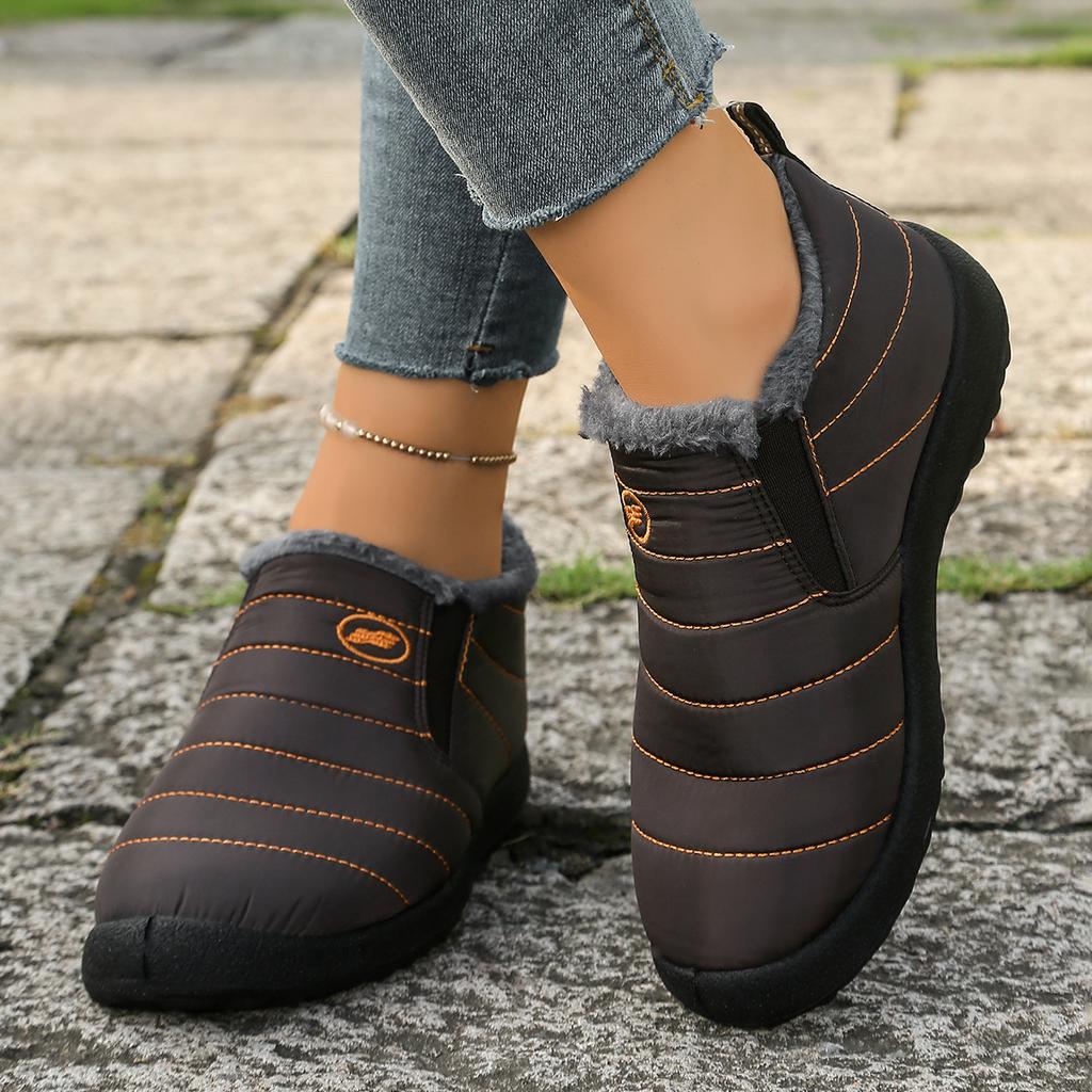 Large size cotton boots fleece thickened snow boots thermal casual shoes