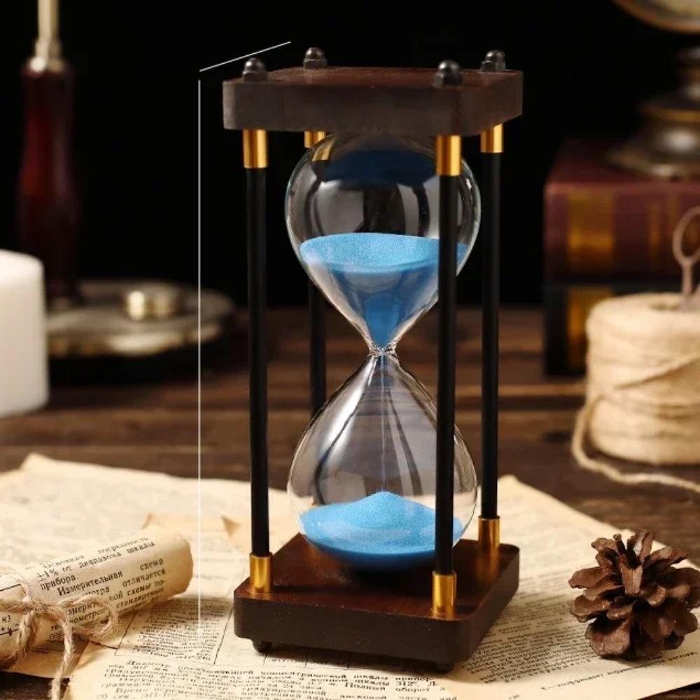 30/60 Minuten Büro- und Heimtextilien Kreative Sanduhr aus Holz Timer Sanduhr Sanduhr Dekorative Dekoration Uhren