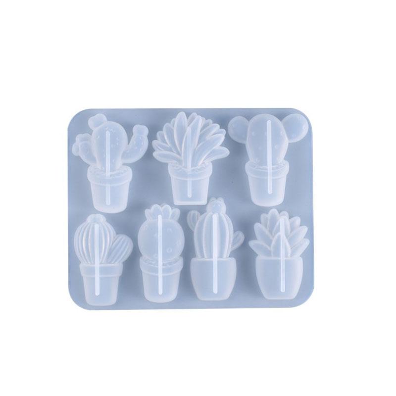 

Прозрачная силиконовая форма Сушеные цветы Смола Декоративное ремесло DIY Форма для кактуса формы из эпоксидной смолы для ювелирных изделий