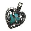 Heart Power Stone Case Pendant Amazonite Metal n0013an [Cenote] [White Accessory]