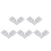 LED RGB Strip Connector 4 Pin L Shape Adapter Connectors for 5050 Lights Wall Corner Compatible with 10mm Strip Pack of 5