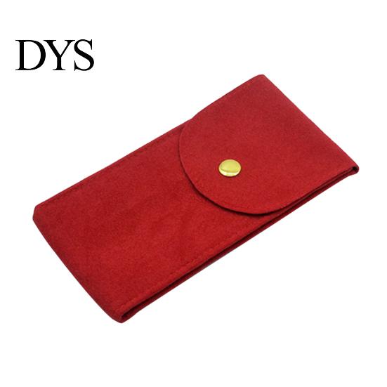 Bracelet Storage Bag Watch Anti-wear Anti-scratch Shock-proof Press Button Short Velvet Necklace Snap Design Portable Jewelry Packing Pouch Daily Use