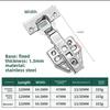 1PC Outdoor Special Stainless Steel Damping Hydraulic Buffer Hinge Cabinet Wardrobe Buffer Mute Hardware for Furniture
