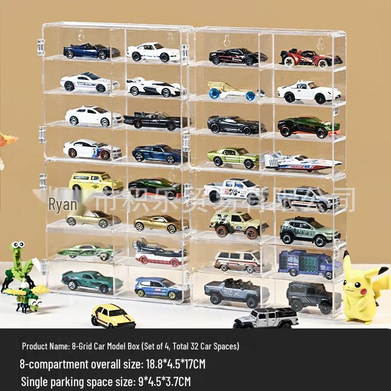 Hot Wheels 1:64 Diecast Car Display Stand & Organizer Box for Kids