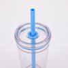 450ml Trinkbecher mit Strohhalm Transparent Auto Becher Trinkgeschirr Kaffeetasse Büro