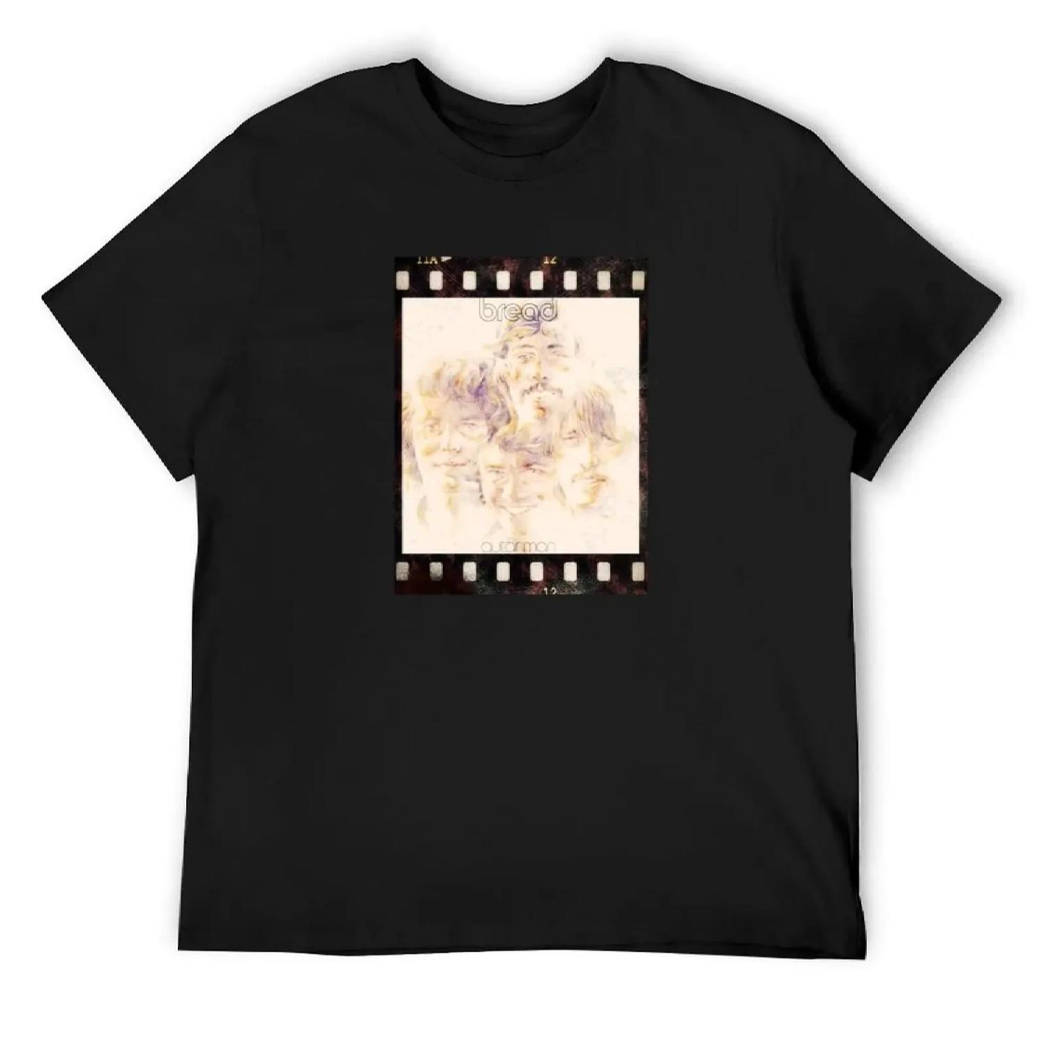 

GUITAR MAN Bread - aged newsreel style T-Shirt anime graphics shirts men XXXXXL чорний