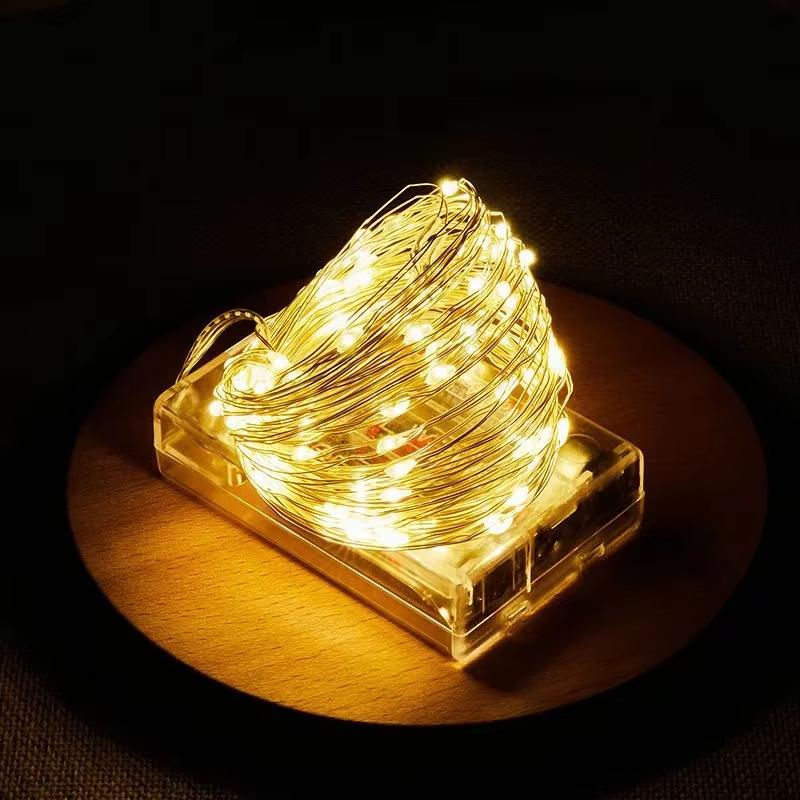 2M 5M 10M Battery Box LED Fairy String Lights Flexible Copper Wire for Christmas Wedding Anniversary Decor