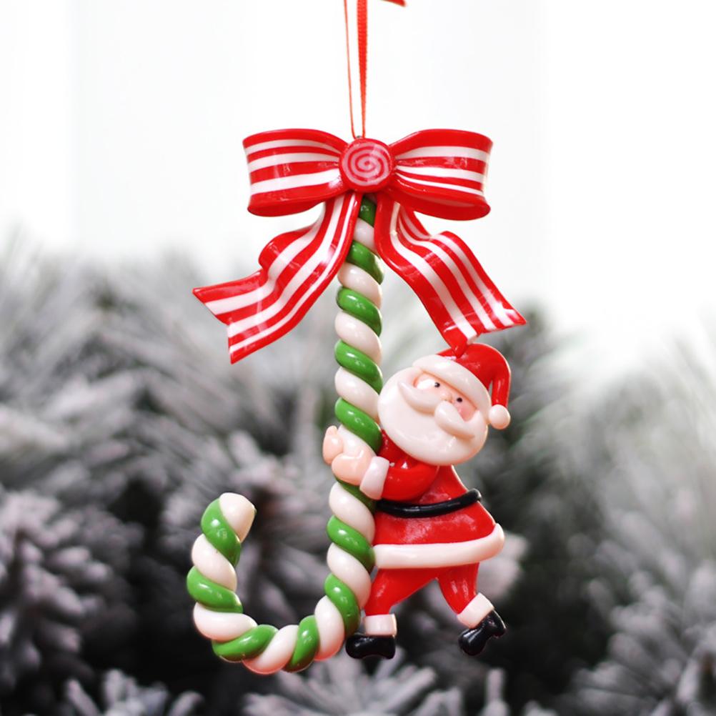 2021 Christmas Ornaments with Lanyard Santa Claus Snowman Deer Pendant Xmas Tree Pendant Gift for Friends and Family
