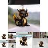 Stylish Black Dragon Acrylic Car Hanging Ornament For Trendy Interior Decor