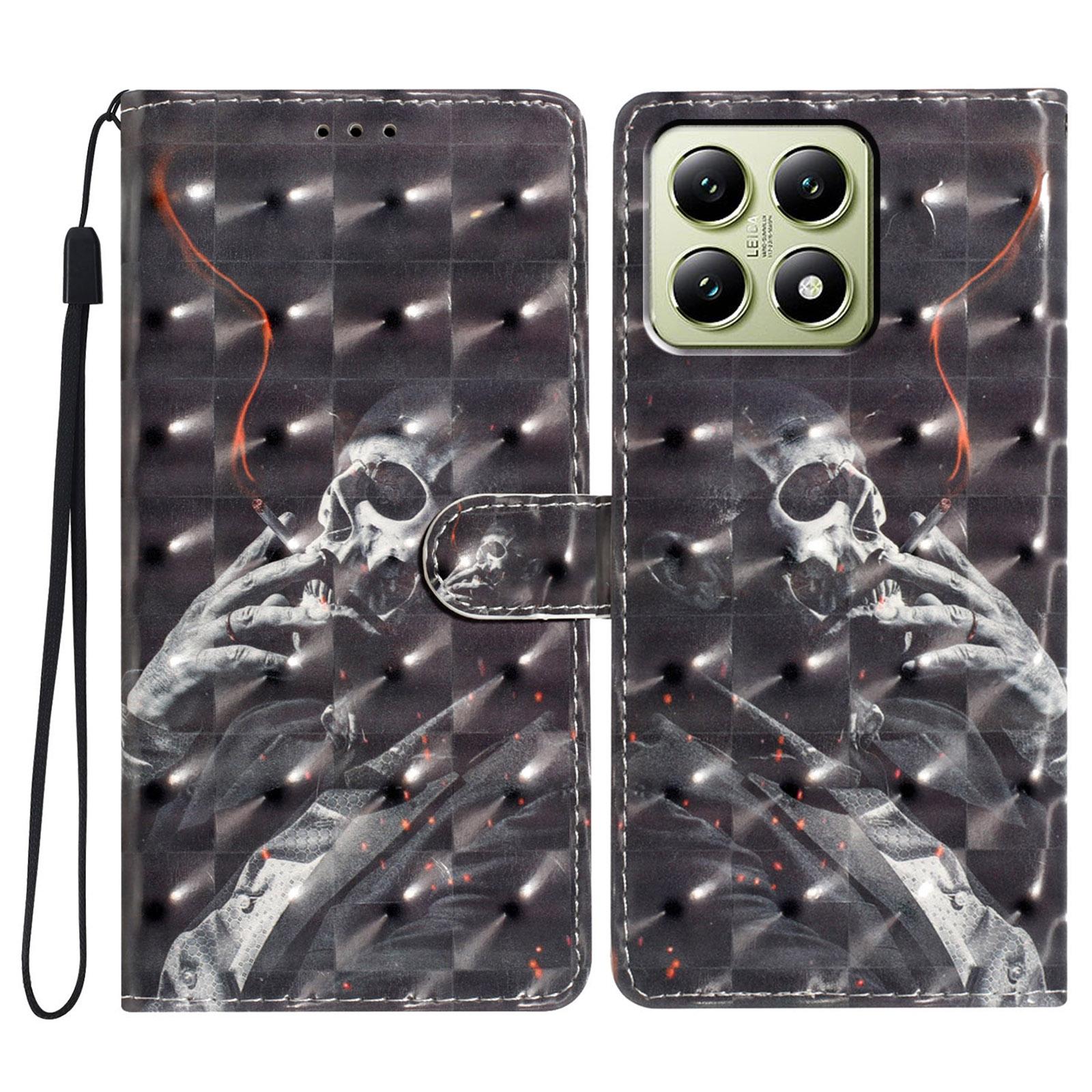 For Xiaomi 14T Case PU Leather Wallet Phone Cover 3D Pattern Printing I