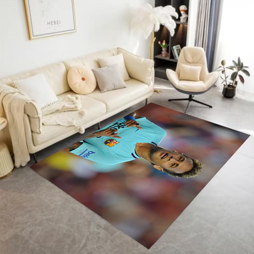 Brazilian Footballer Hairstyle Floor Rug Office Rug Perfect for Game Room Dormitory Bedrooms Study Room Anti-slip Rug Anime Office Decor