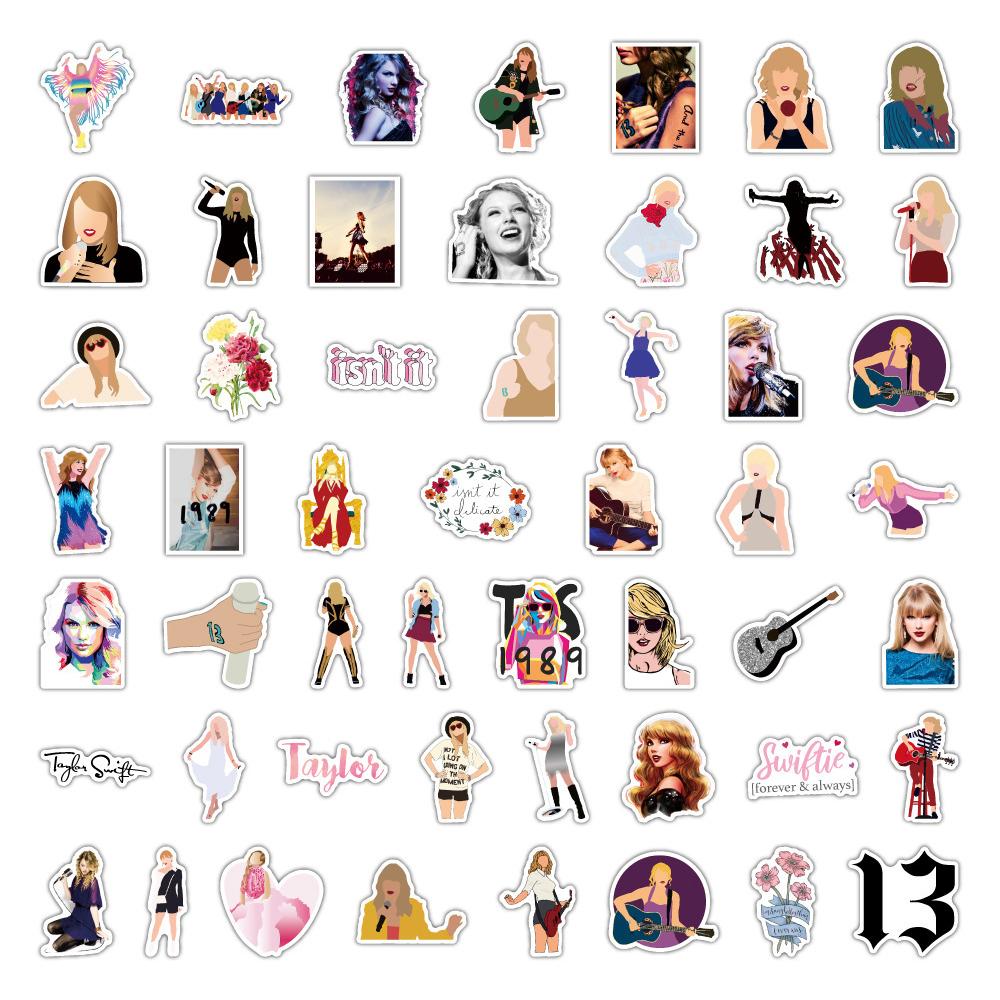 100pcs Singer Taylor Swift Stickers for Teens Water Bottles Computer Travel Case
