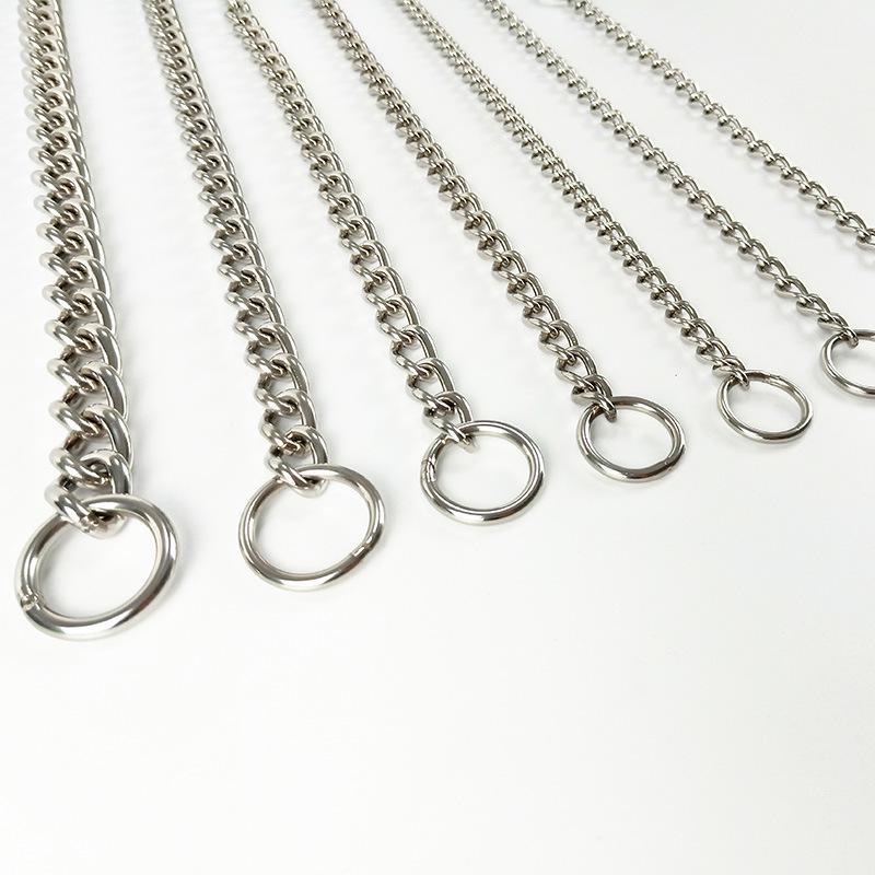 Stainless Steel P-Link Twisted Double Ring Dog Collar Chain