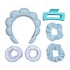 16-Piece Multi-Color Soft Headband and Hair Clip Set with Bowknot Washband and Elastic Hair Ties