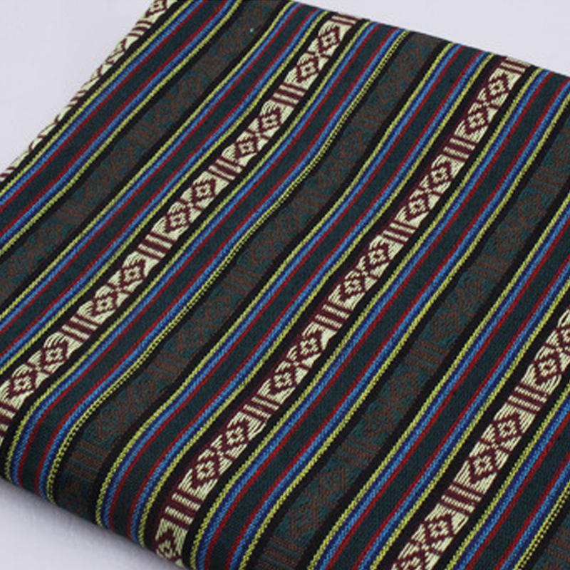 100x150cm Ethnic Style Cotton Linen Fabric Textile Patchwork Sofa Cover Pillow Hotel Bar Tablecloth Curtain Decor Craft