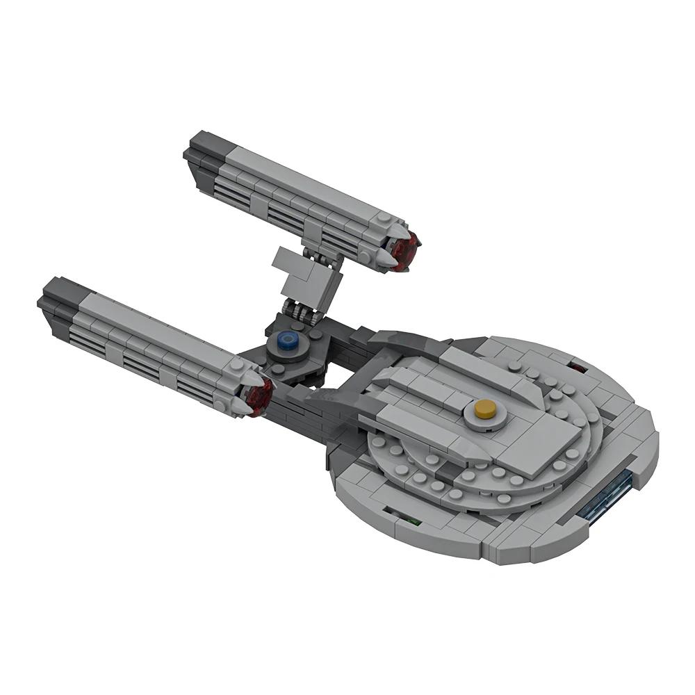 Gobricks MOC Space Trek NX-01 Enterprise Bricks Model Timeline Series USS NX-01 Enterprise Building Blocks Space Educational Toy