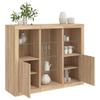 Vidaxl Cabinets With LED Lighting, 3 Pcs., Sonoma Oak