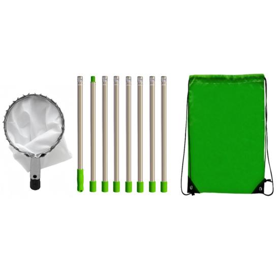 Fruit Picker with Segmented Pole Basket Adjustable Length Stainless Steel Pole Fruit Picker Easy-to-use Fruit Harvesting Tool
