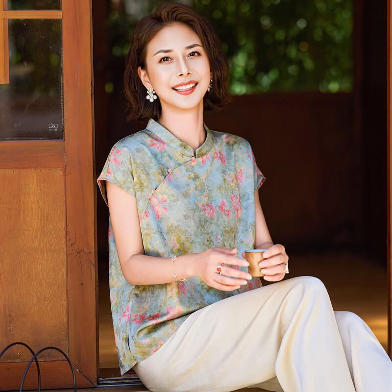 

Jianhu Women s Stand-Collar Short-Sleeve Summer T-Shirt 3XL