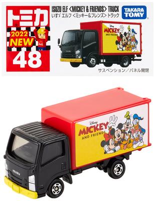 TAKARA TOMY Isuzu Elf Truck Minicar Car Toy Ages Boxed Passes Toy Safety Standards ST Mark Certification TOMICA ``Tomica No.48 <Mickey & Friends>