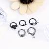 Bobisty 1Pc Stainless Steel Septum Ring Septum Jewelry Daith Piercing Jewelry Daith Earrings for Girls Septum Clicker Black