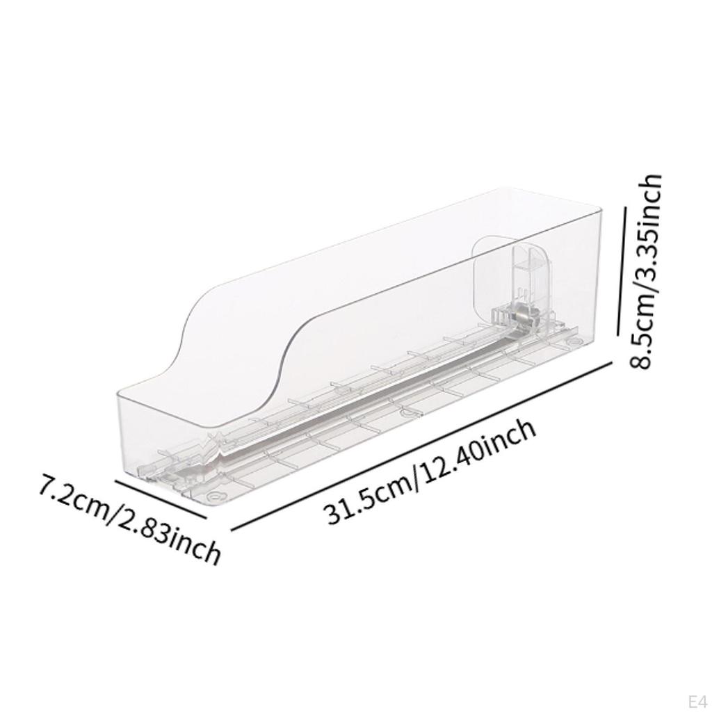 Beverage Organizer for Fridge Ice Bin Transparent Can Holder Self-Dispensing