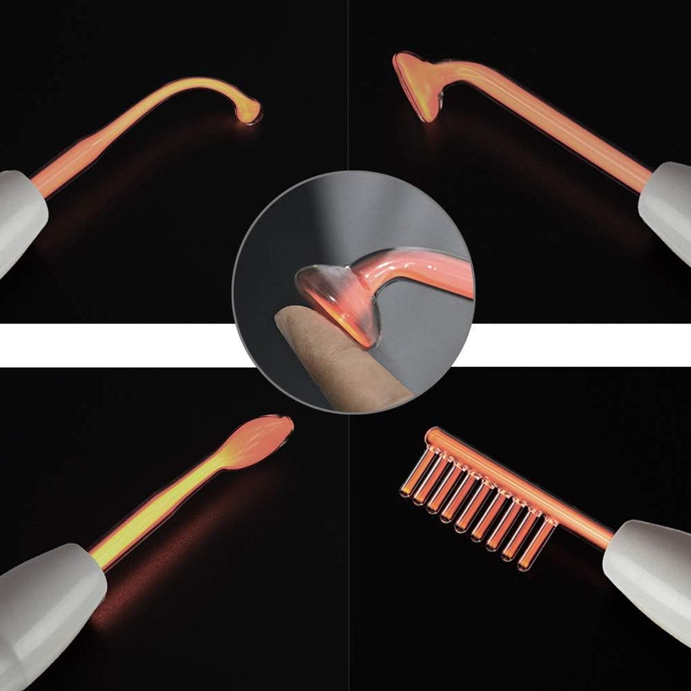 Skin Therapy Wand Portable Handheld High Frequency Skin Therapy Machine for Acne Treatment, Skin Tightening, Wrinkle Reducing