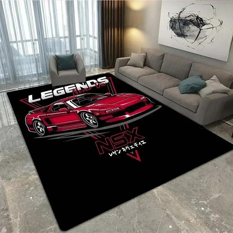 

3D-друк Ретро гоночний візерунок Художній килим Спальня Вітальня Класний старий автомобільний килимок Прикраса дому Нековзкий килимок килимок 120x160cm