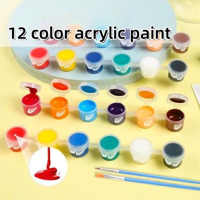 3mL, Acrylic Pigment for Student Art, Graffiti Painting, DIY Pigment, Hand Painted Walls, 12 Colors, Wholesale