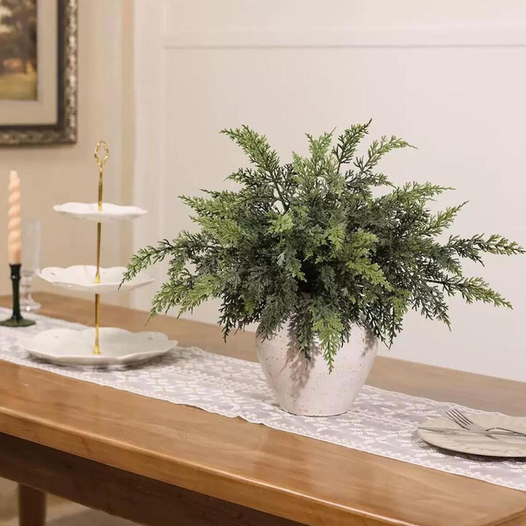 Christmas cedar branches Christmas Greenery Artificial Pine realistic green plant home decorations Christmas party indoor decor