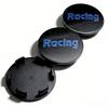 4pcs Racing Letter Logo Emblem Badge Car Wheel Center Caps 51MM Clips 46MM Wheels Hub Cap Rim Hubcaps Dust Cover Car Accessories