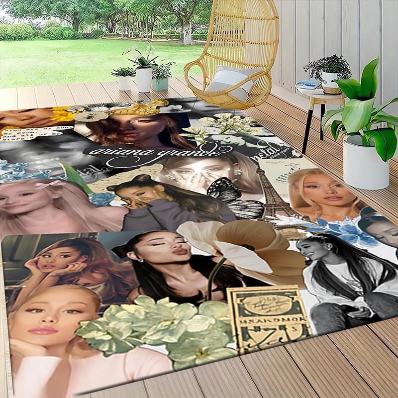 Ariana Grande Collage Carpet Rug Soft Washable Antislip Home Living Room Sofa Mats Personalized Christmas Rug
