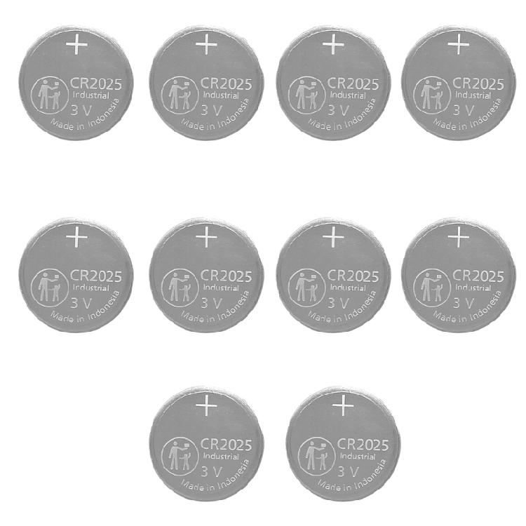 CR2025 Button Cell Batteries 165mAh 3V for Calculator Computer Motherboard 10pcs