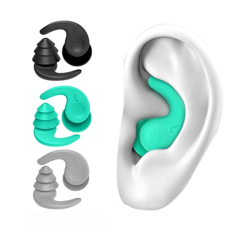 1 Pair Antinoise Earplugs Sound Insulation Ear Protection Earplugs Sleeping Swimming Travel Noise Reduction Waterproof Earplugs