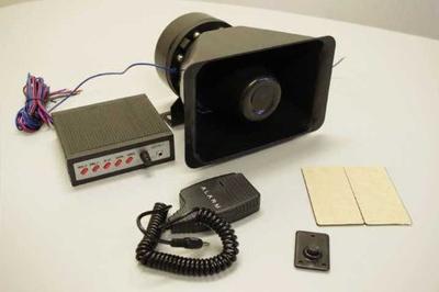 Loud 130dB Siren with 5 Sounds, Waterproof Car Speaker, Microphone, and Amplifier Set (TEC-KSK2)