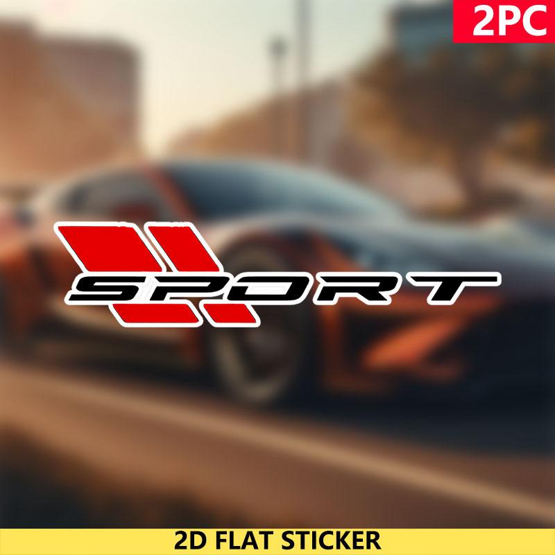 Two Pieces of Sports Badge Pattern Stickers, Suitable for Truck Fenders And Trunk Logos, Vinyl Car Decorative Additions, Placed on The Left Side,