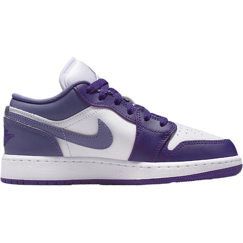 Air Jordan 1 GS Low-Top Leder Kinder Sneaker Court Purple Unisex 553560-551