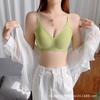 Haute couture fixed cup seamless latex underwear small breasts gather up to support sub-breasts one piece without steel ring text