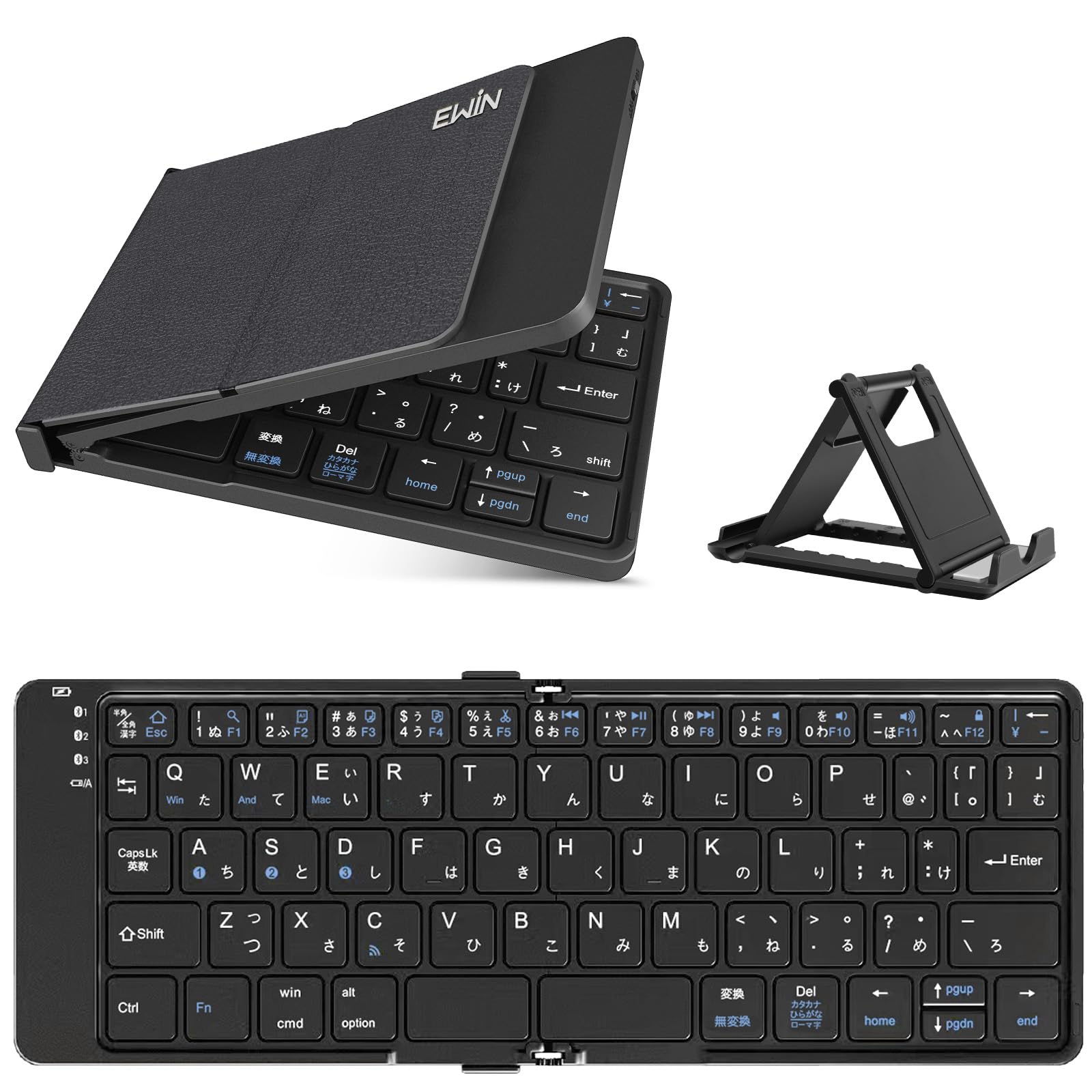 

Ewin Android-Specific Foldable Bluetooth 5.1 Keyboard with Japanese Layout, Compatible with Android, Windows, and Mac, Tablets, Smartphones, and PCs,